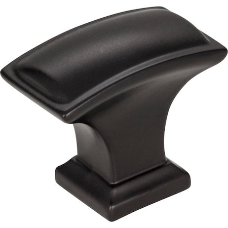 Jeffrey Alexander 1-1/2" Overall Length Matte Black Rectangle Annadale Cabinet Knob 435L-MB